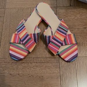 J.Crew Multistripe Cora Sandals